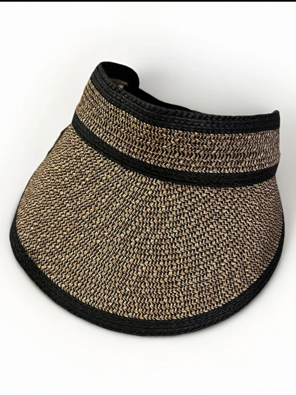 Free people San Diego Hat Women’s Straw Visor, Natural/Black, Adjustable